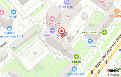 Туристическое агентство TUI на метро Фрунзенская на карте