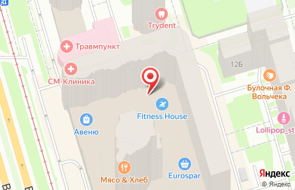 McDonald’s на метро Проспект Просвещения на карте