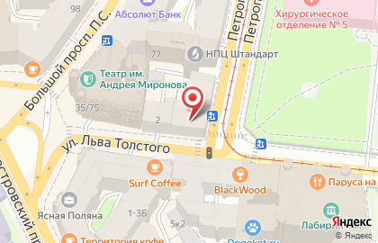 Гринбокс на улице Льва Толстого на карте