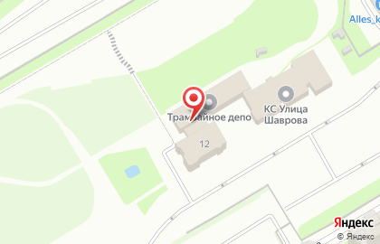 Автостоянка на ул. Шаврова, 12а на карте