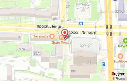 Киоск и магазин Новая деревня на проспекте Ленина на карте