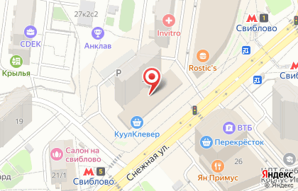 Магазин товаров для шитья Мир рукоделия на Снежной улице на карте