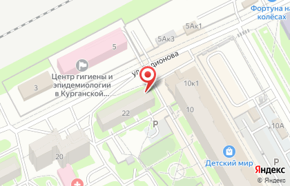 Водомат Мир Чистой Воды в Кургане на карте