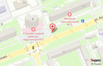 Магазин разливного пива на улице Академика Павлова на карте