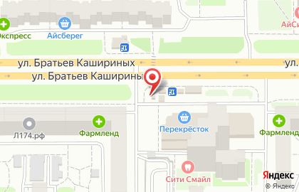 Киоск по продаже фруктов и овощей на улице Братьев Кашириных на карте