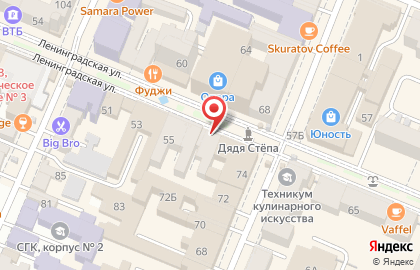 Салон оптики Очкарик на улице Ленинградской на карте