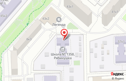 Школа №1358 с дошкольным отделением в Ангеловом переулке , 2 к 3 на карте