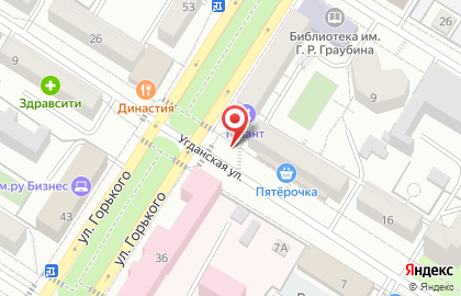 Магазин овощей и фруктов в Центральном районе на карте