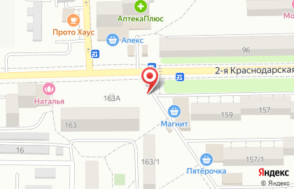 Советский район Киоск по продаже фруктов и овощей на 2-ой Краснодарской улице на карте