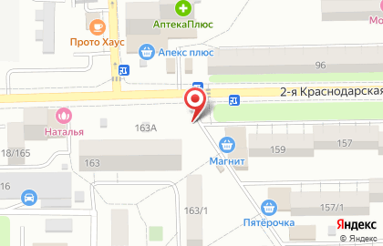 Советский район Киоск по продаже фруктов и овощей на 2-ой Краснодарской улице на карте