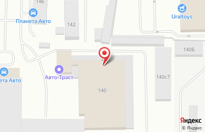 Магазин автотоваров Планета Авто на Уральской улице, 140 в Берёзовском на карте
