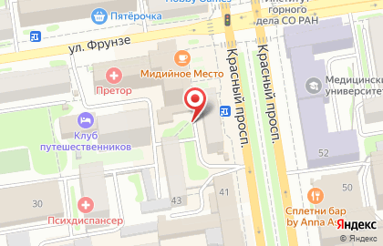 МТС, ОАО Мобильные ТелеСистемы на Красном проспекте на карте