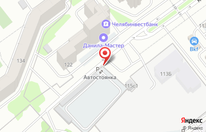 Автостоянка в Челябинске на карте