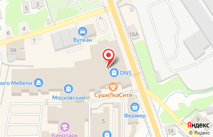 Супермаркет Московский, торговый центр на Октябрьской улице на карте