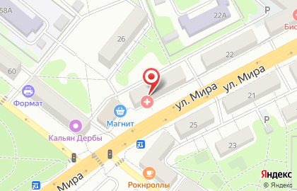 Нуга Бест на улице Мира на карте