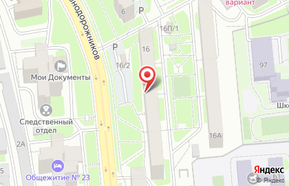 Продовольственный магазин Чистые Луга на улице Железнодорожников, 16 на карте