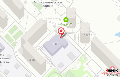 Школа с дошкольным отделением Перспектива в Молжаниновском районе на карте