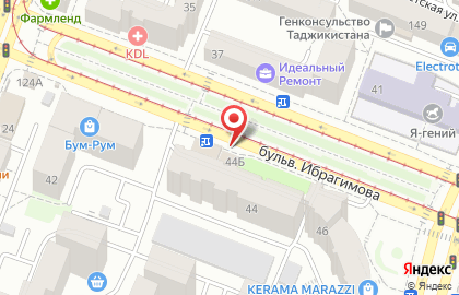 Ягодка на бульваре Ибрагимова на карте