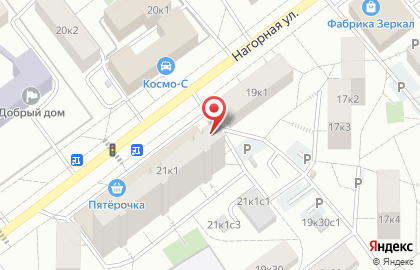 Химчистка Диана на Нагорной улице, 21 к 1 на карте