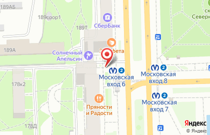 Компания по продаже и доставке цветов Opaz Group на Московском проспекте на карте