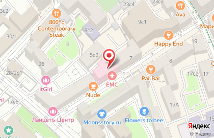Европейский медицинский центр в Спиридоньевском переулке на карте