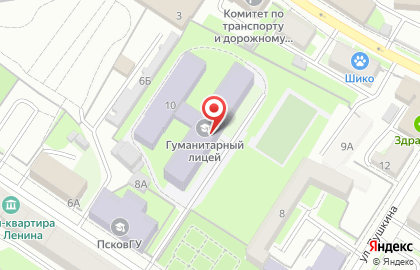 Гуманитарный лицей на улице Ленина на карте