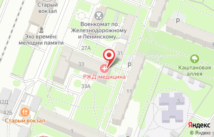 Больница Ржд-Медицина на Железнодорожной улице на карте