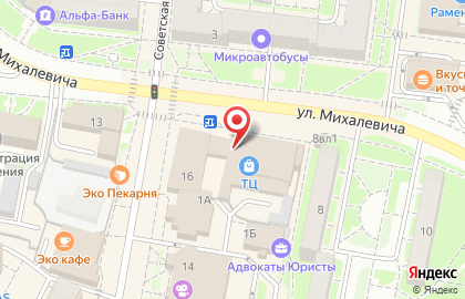 Зоомагазин Четыре Лапы на улице Михалевича в Раменском на карте