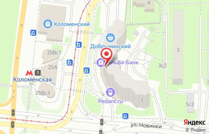 Банкомат Альфа-Банк на улице Новинки на карте