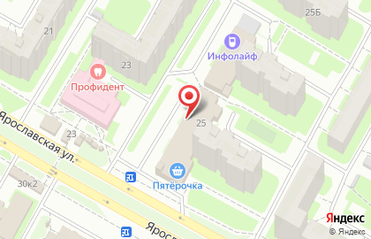 Парикмахерский салон Гармония на Ярославской улице на карте