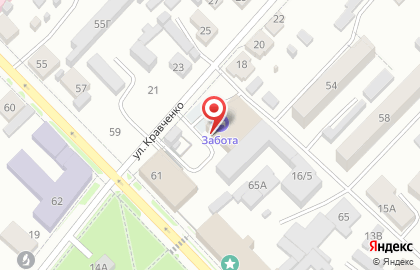 Гостиница Забота на карте