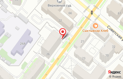 Магазин Хозяюшка в Сыктывкаре на карте