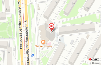 Парикмахерская Стелла на улице Александра Матросова на карте