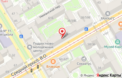 Магазин Семишагофф на Среднем проспекте В.О. на карте