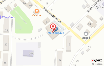 Супермаркет Метрополис на Телеграфной улице на карте