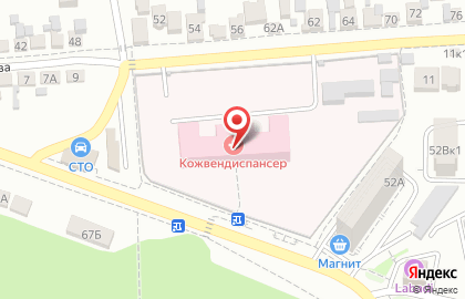 Краевой кожно-венерологический диспансер на улице Достоевского на карте