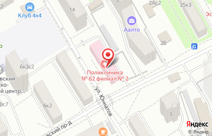 Городская поликлиника №62 на Петровском парке (СЛ) на карте