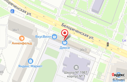 Супермаркет ДИКСИ на Белореченской улице на карте