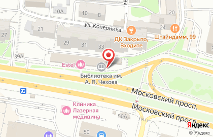Центральная городская библиотека им. А.П. Чехова в Калининграде на карте