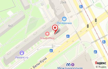 Магазин текстиля и одежды на улице Белы Куна на карте