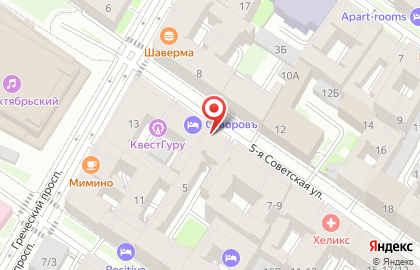 Комплексный центр социального обслуживания населения Центрального района в Центральном районе на карте