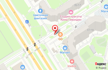 Ресторан уличной еды GD на проспекте Фрунзе на карте