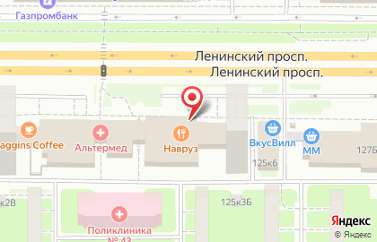Ресторан Навруз на Ленинском проспекте на карте