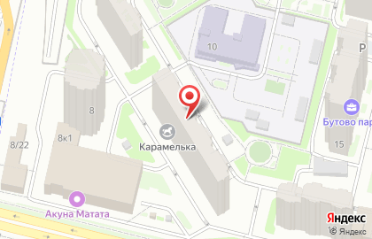 Частный детский сад Счастливая ягодка на территории жилого комплекса Бутово-Парк на карте