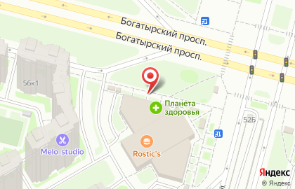 Ресторан быстрого питания KFC на Богатырском проспекте на карте
