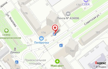 Цветочный павильон Орхидея на Советской улице на карте
