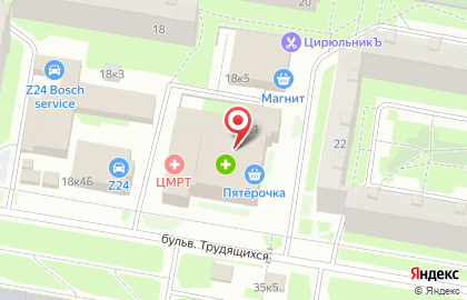Барс на бульваре Трудящихся на карте