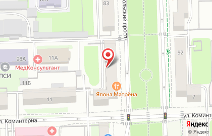 Суши-бар Япона Матрёна в Свердловском районе на карте