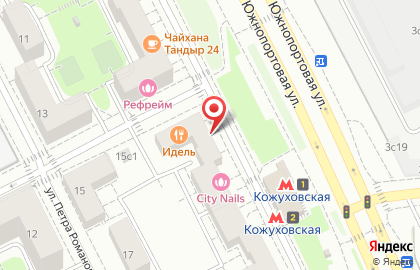 Федеральная сеть салонов красоты ЦирюльникЪ на Южнопортовой улице на карте