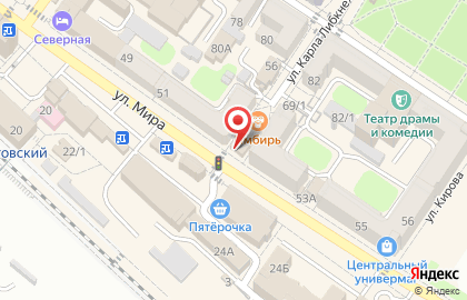 Микрокредитная компания Росденьги на улице Мира на карте